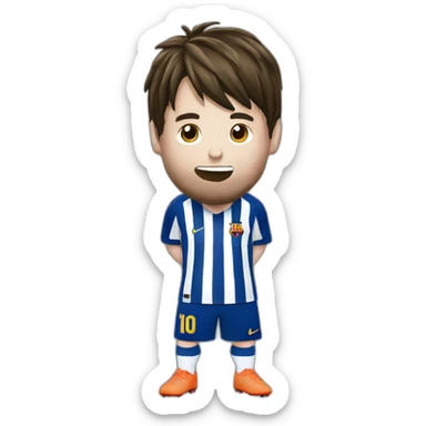 MESSI qui mange un bonbon sticker