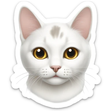 White korean shothair cat sticker
