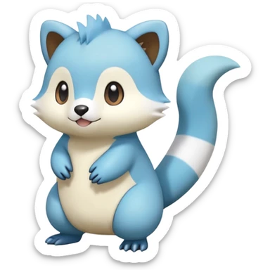 Dewott-Oshawott-Furret-Hybrid (full body) sticker