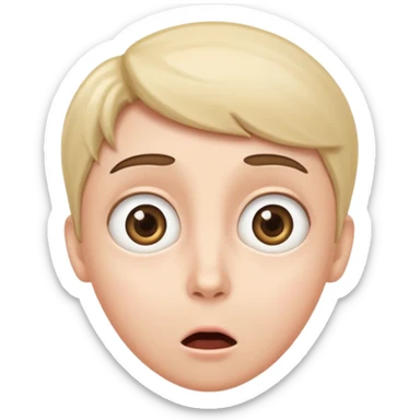 Face whit Eye pop for surpirse sticker