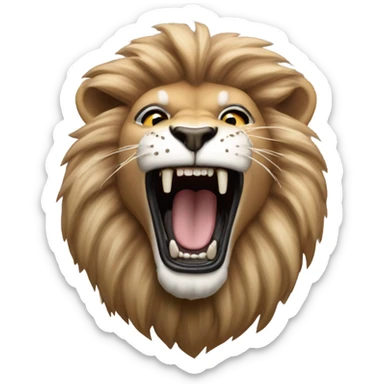 Detroit lion roaring sticker