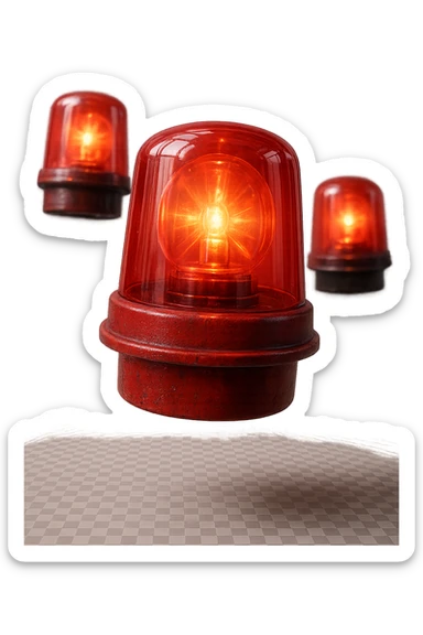 segnali di allarme 3d fluttuano in aria, iperrealistici 4k sticker