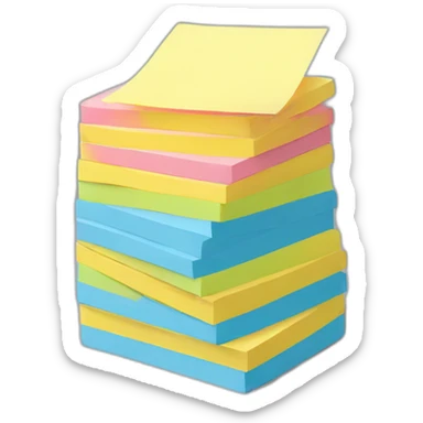 stack of post-it notes sticker