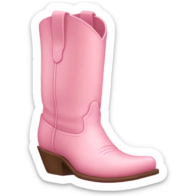 light pink cowboy boot sticker