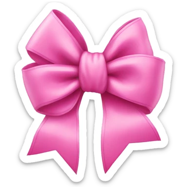 Pink bow sticker