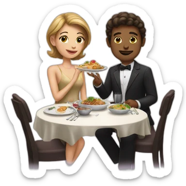dinner date sticker