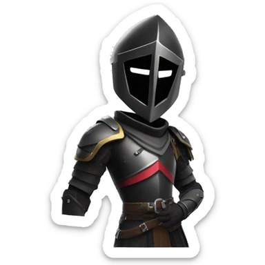 Fortnite black knight with open face sticker