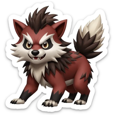 Obstagoon-Zigzagoon-fusion sticker