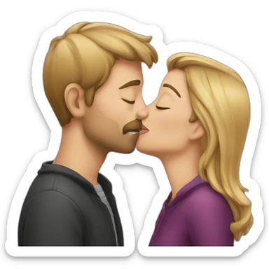 People kiss sticker