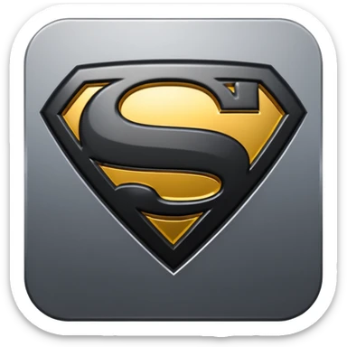 Superman Symbol Man of Steel black sticker