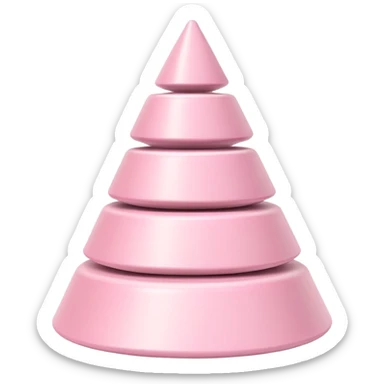 pastel pink stacking pyramid toy for babies and toddlers sticker