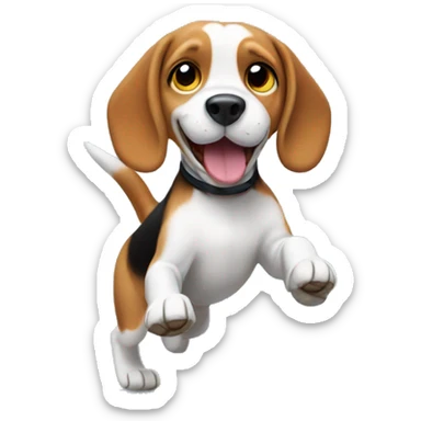 Beagle dances sticker