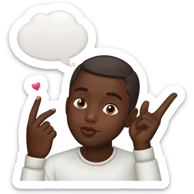 dark skinned man blowing a kiss sticker