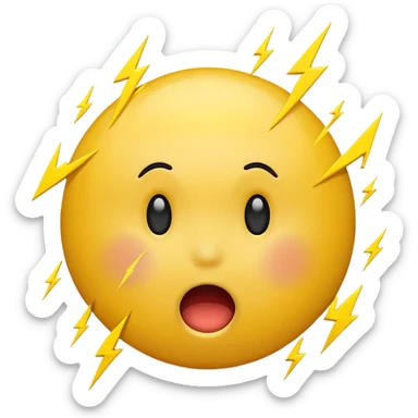 Smiley foudroyé orage sticker