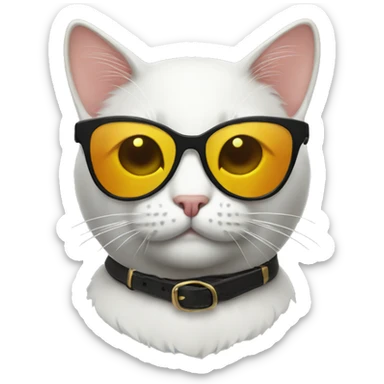 Cat with sunglasses sticker