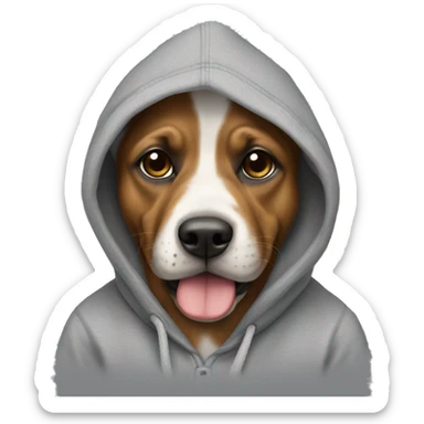 perro con sudadera sticker