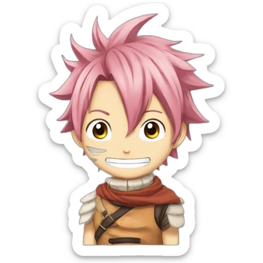 natsu from fairy tail anime ridong a horse art sticker