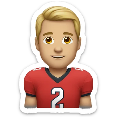 nfl red shirt sticker