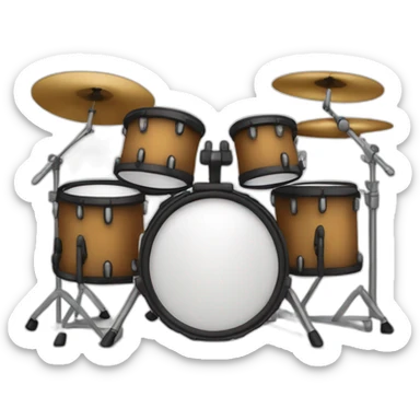 a drummer in a bik sticker