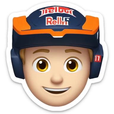 Max Verstappen in a f1 car sticker