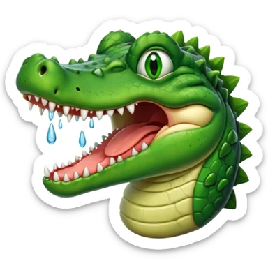 crocodile,crying hysterically sticker
