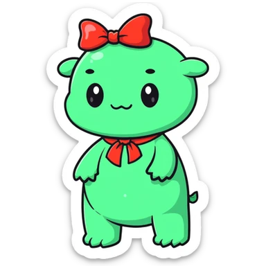 Ugly thing with a bow sticker