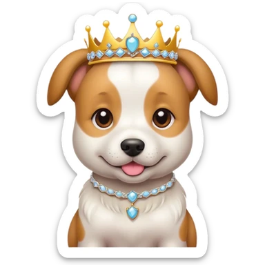 Perro con diadema sticker