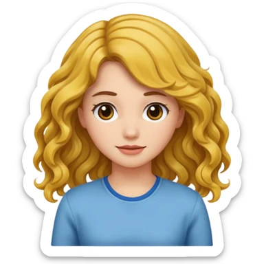 wavy-hair-young-adult-female sticker