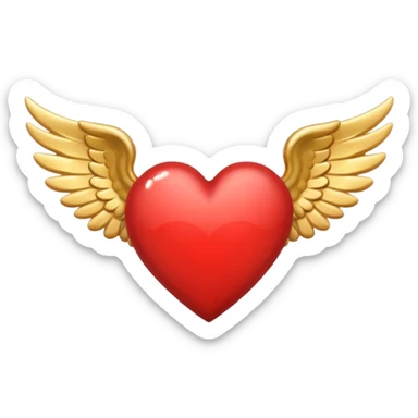 heart with angel wings sticker