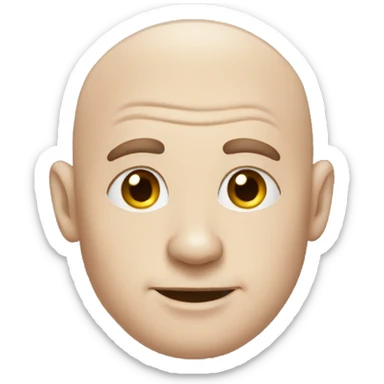 a bald man in the mids of the 40s  sticker