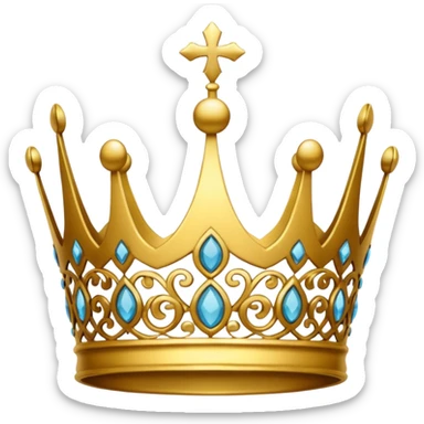 crown in gold not all solid with lace sticker