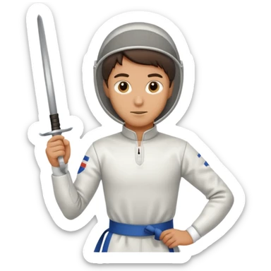 A fencer's entire body sticker