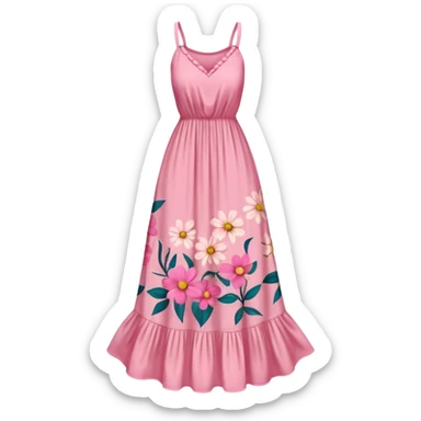 pink summer sundress maxi sticker