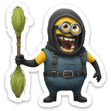 freaky skibidi minion sticker