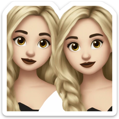 Sabrina carpenter with black hair sticker