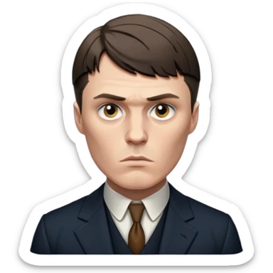 Tommy Shelby make his face exact  sticker