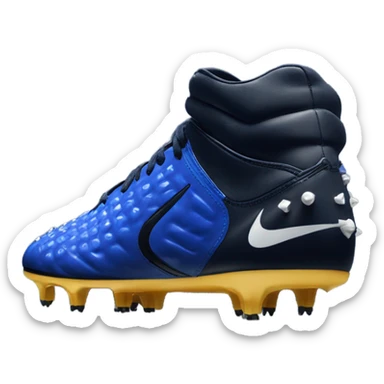 Nike tiempo cleats with studs the tiempo the legends dark vlue and blavk make it almost like the real life ones make it point to the right sticker