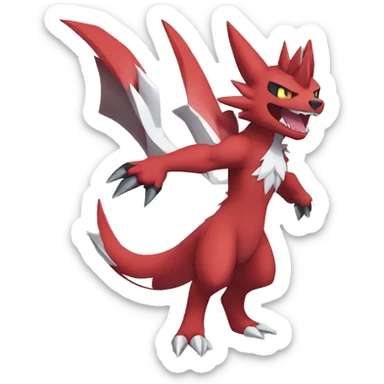 Full body cute cool Guilmon-Zoroark-Zangoose-Incineroar sticker