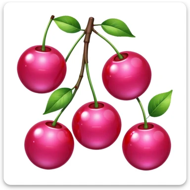Cherries, but the cherries are pink discoballs instead sticker
