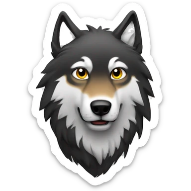 alpha wold howling sticker