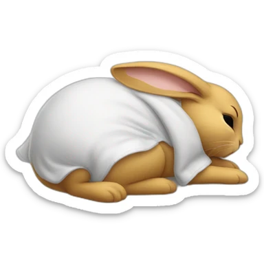 Lapin qui dort sticker