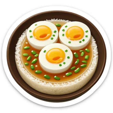Make an emoji of tteokguk, a traditional Korean food. sticker