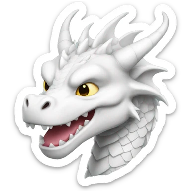 dragon blanc  sticker