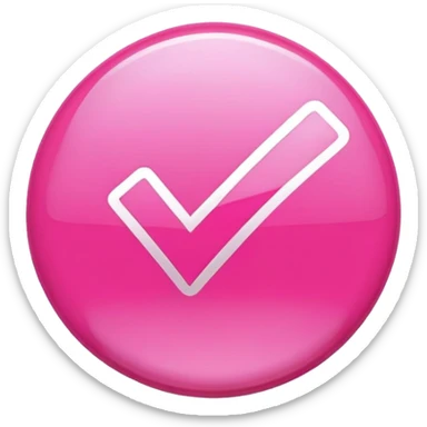 Pink check mark sticker