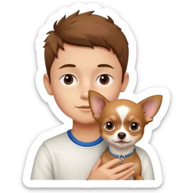 Boy with chiwawa sticker