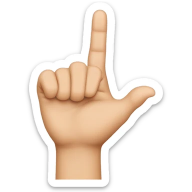 A single finger pointing upwards with circle arrows around the hand. sticker