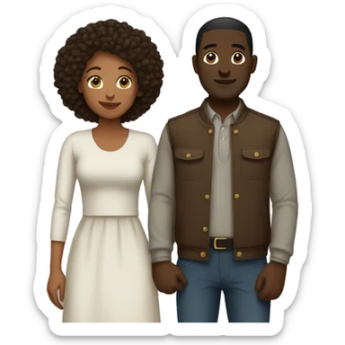 interracial couple sticker