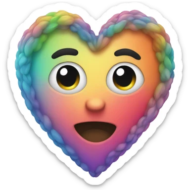 colorful heart sticker