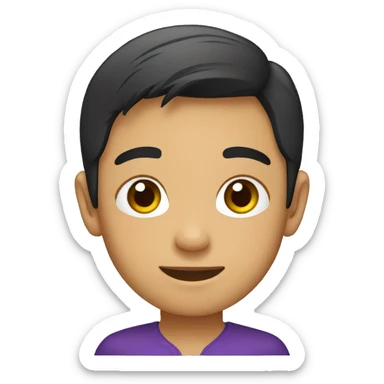 A malay boy wearing baju melayu sticker