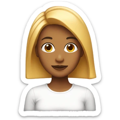 chica con cabello color miel sticker